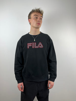 Vintage black fila sweatshirt