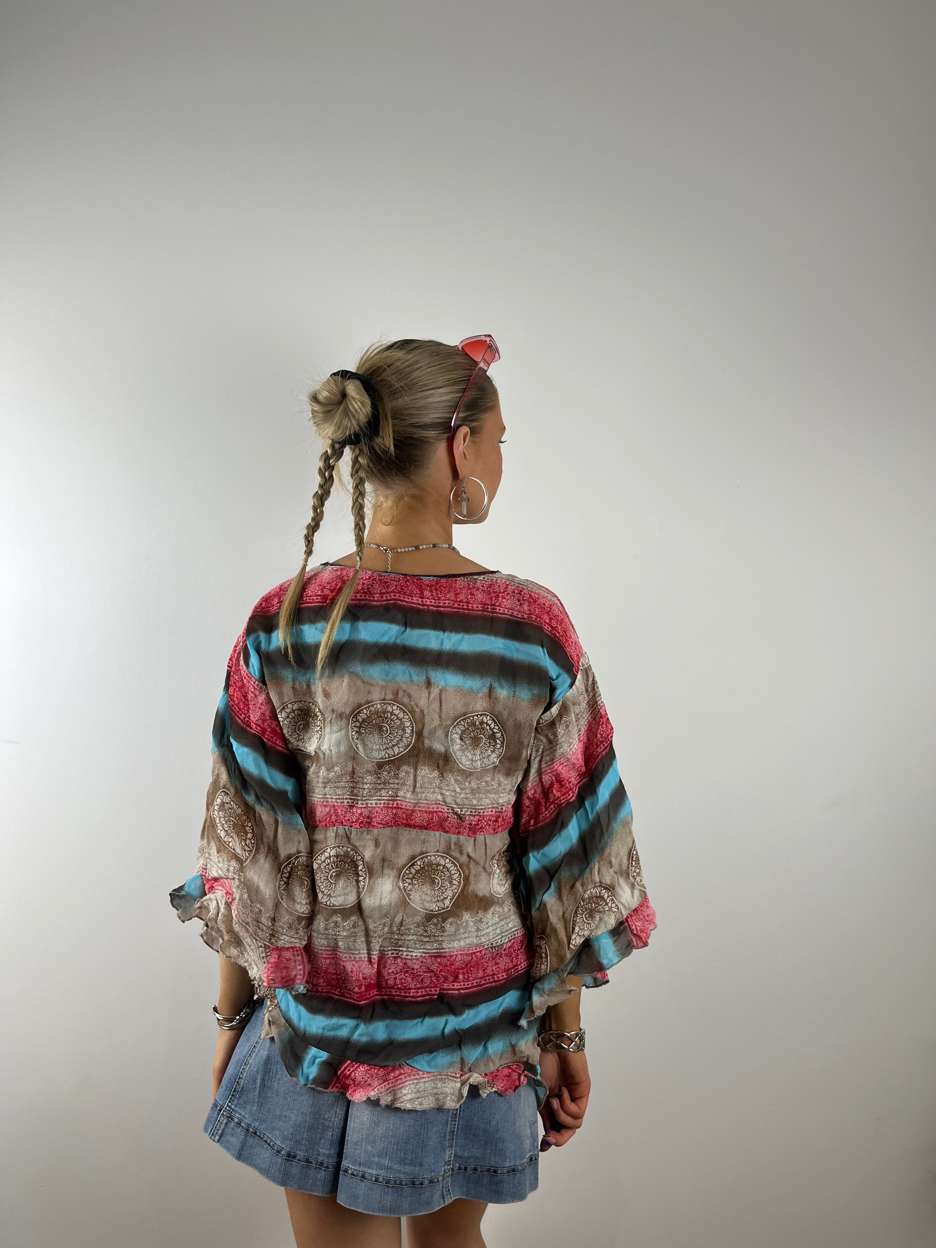 Vintage Summer Beach Blouse (M)