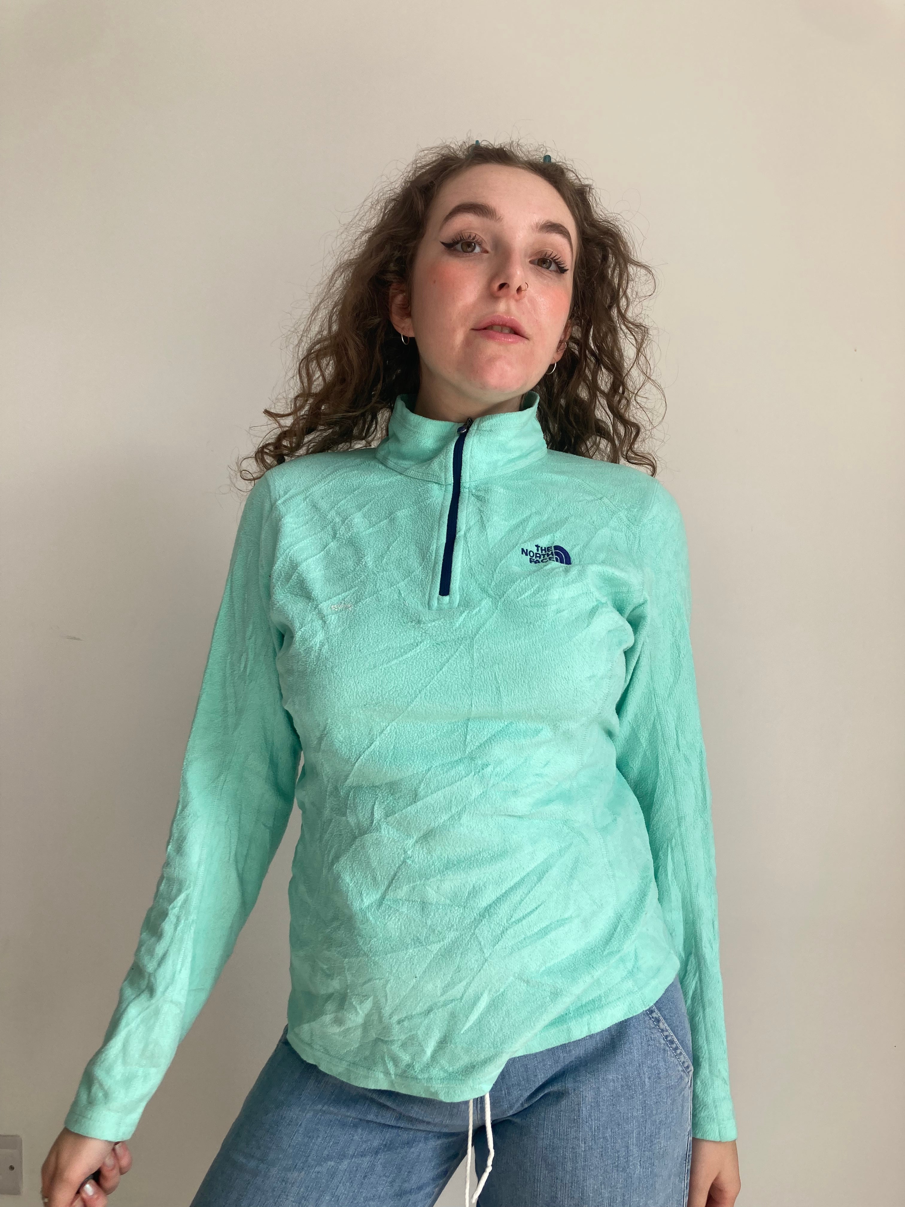 vintage mint green north face fleece