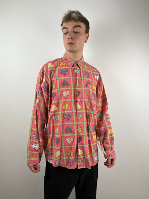 Vintage patch heart design longsleeve shirt