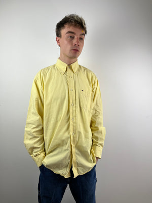Vintage lemon yellow Tommy Hilfiger longsleeve shirt