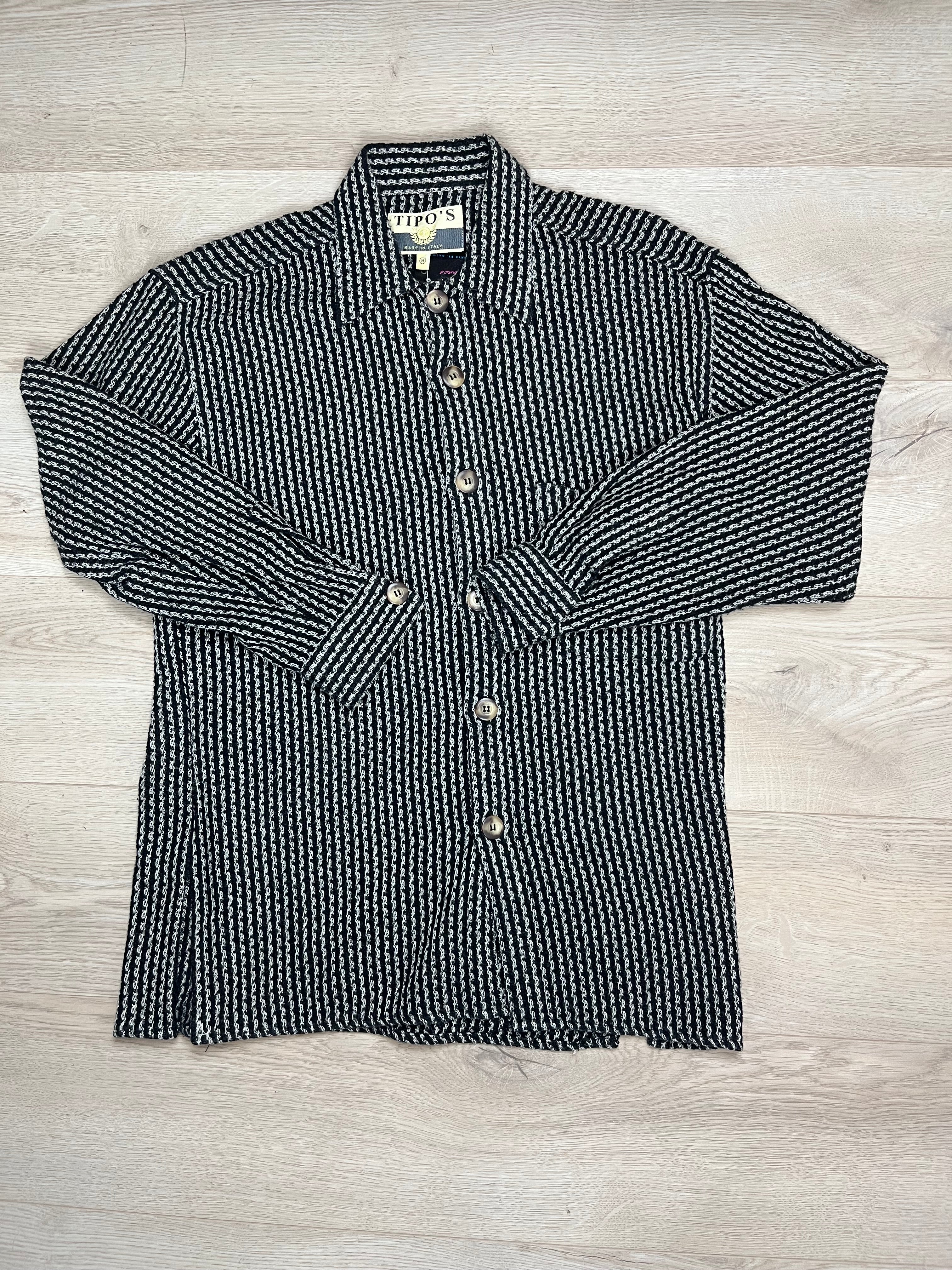 Vintage striped shirt black and white