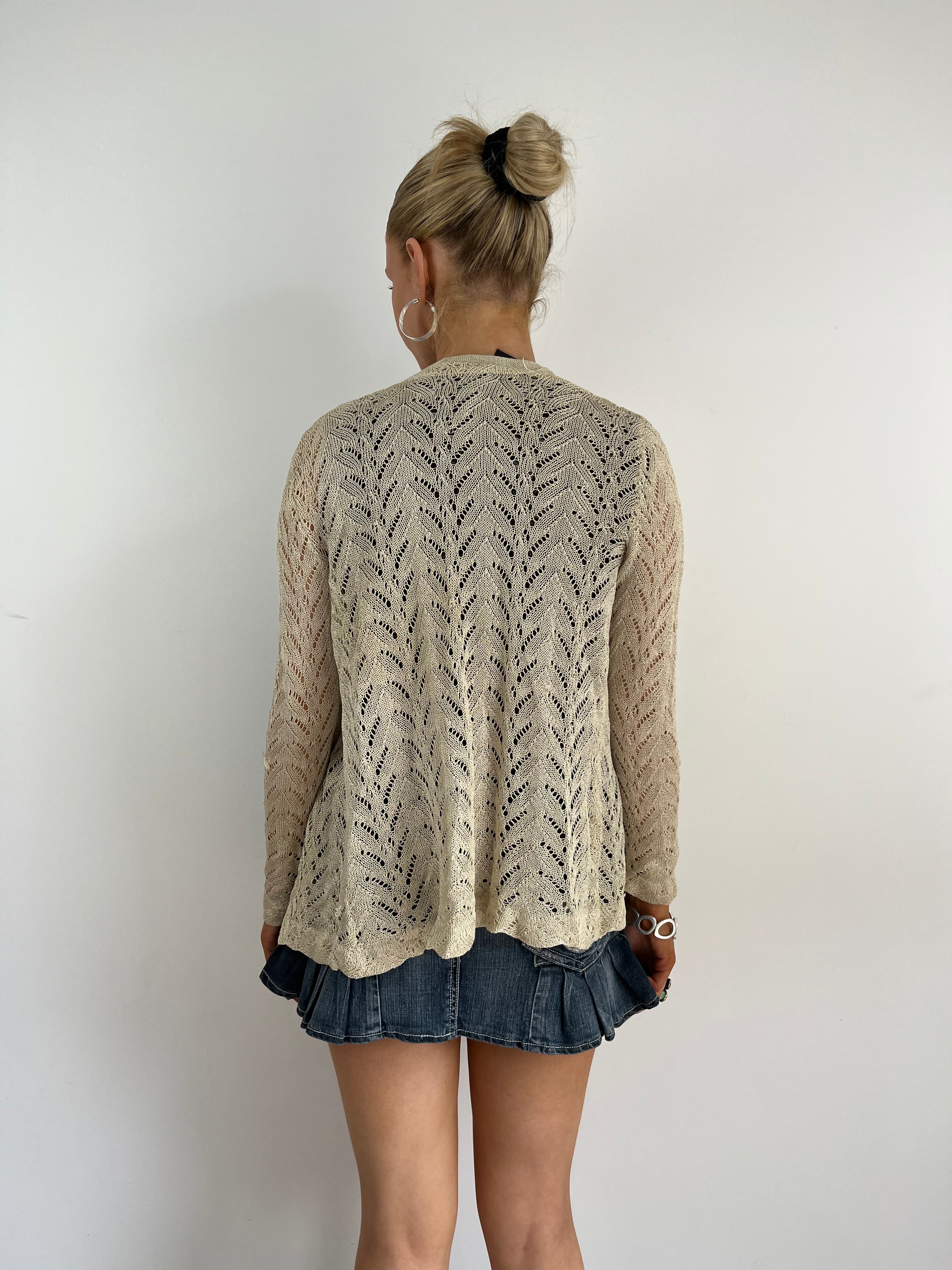 Vintage Y2K Crochet Top (S)