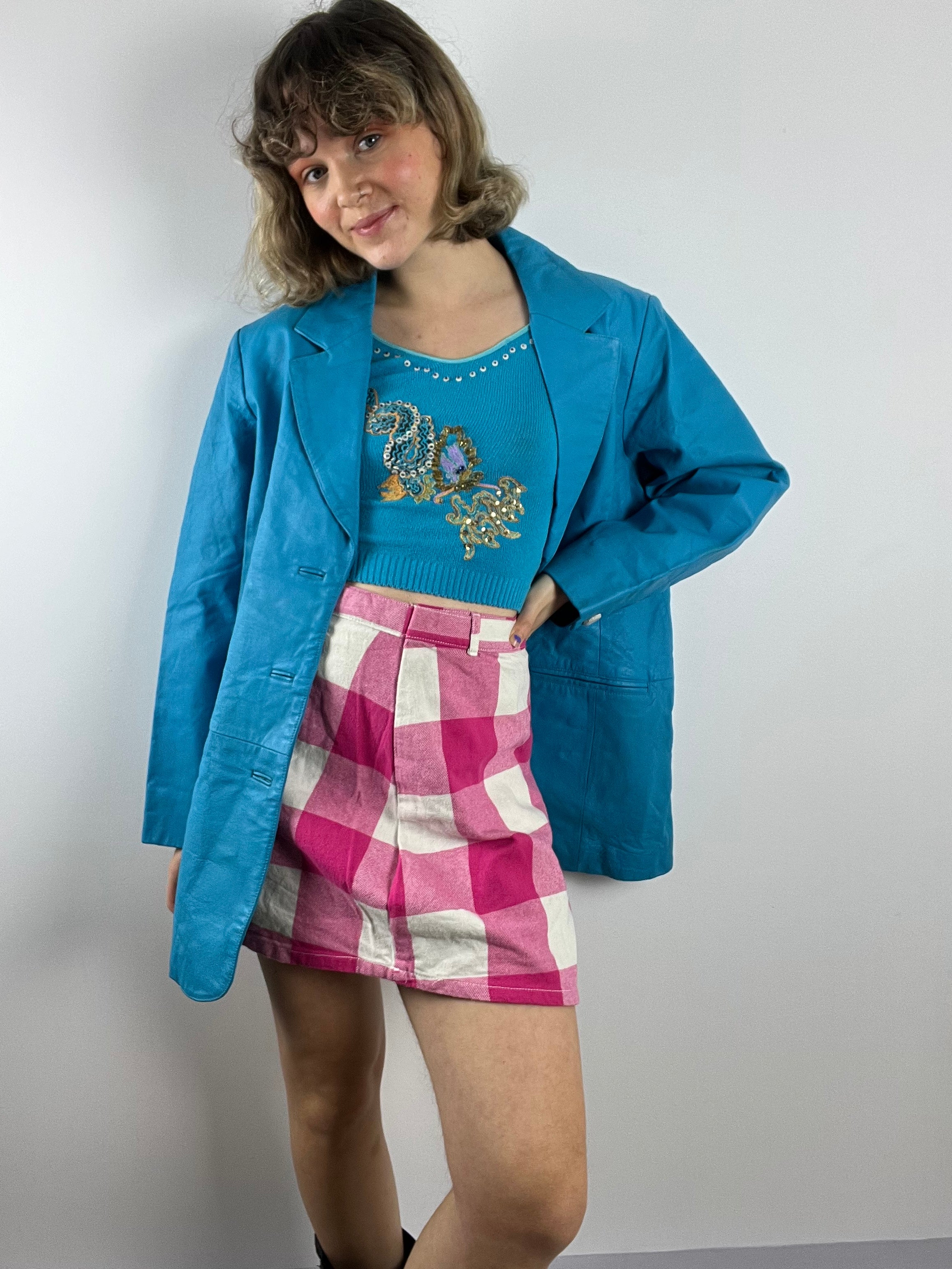 Vintage Check Pink United Colors of Benneton