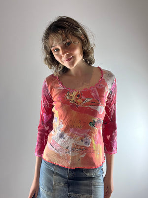 Vintage patterned top