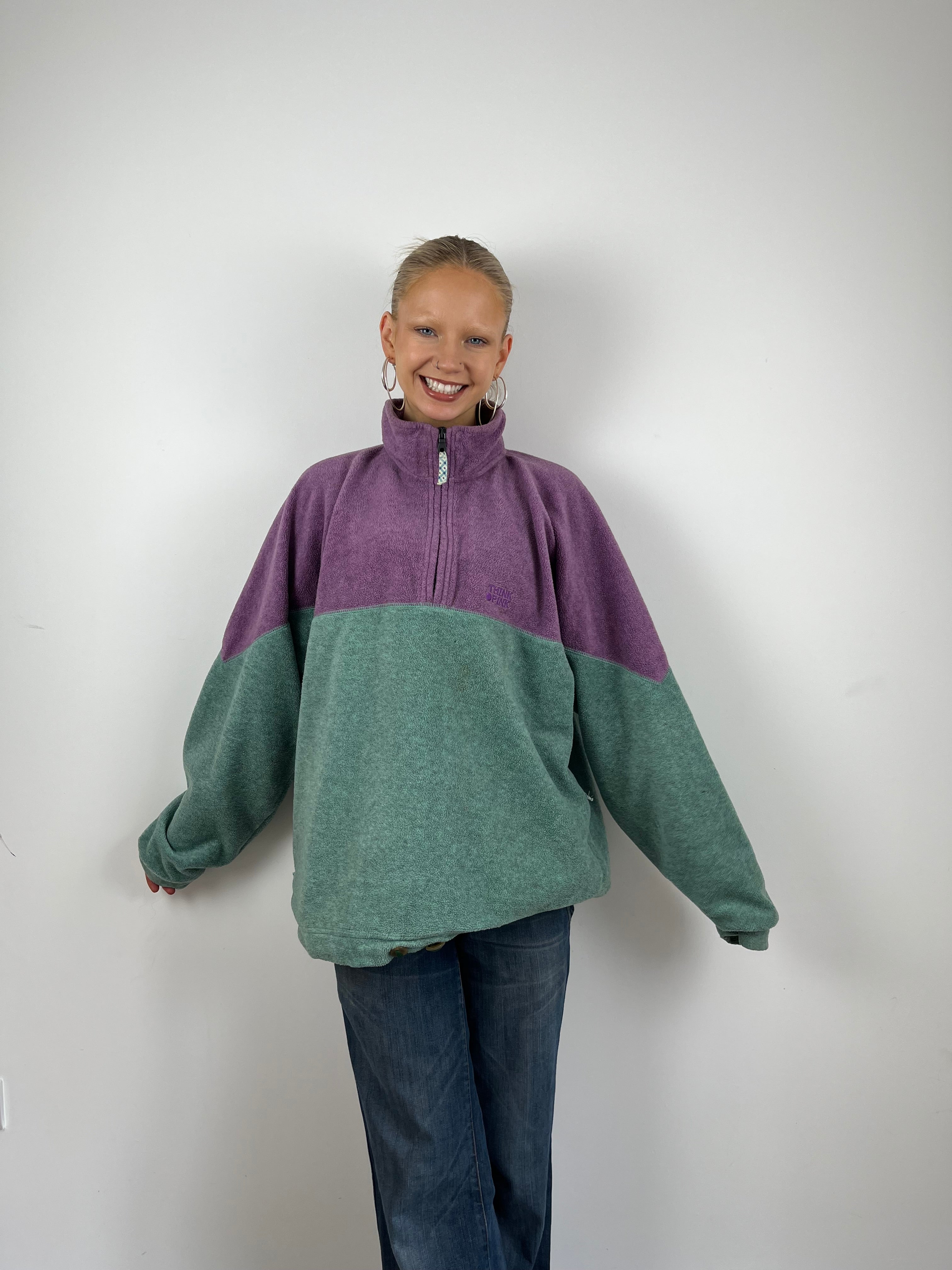 Vintage Two-Tone Think Pink Fleece (L)