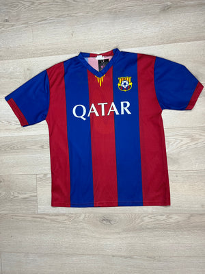 Vintage football jersey x-large blue and red suárez