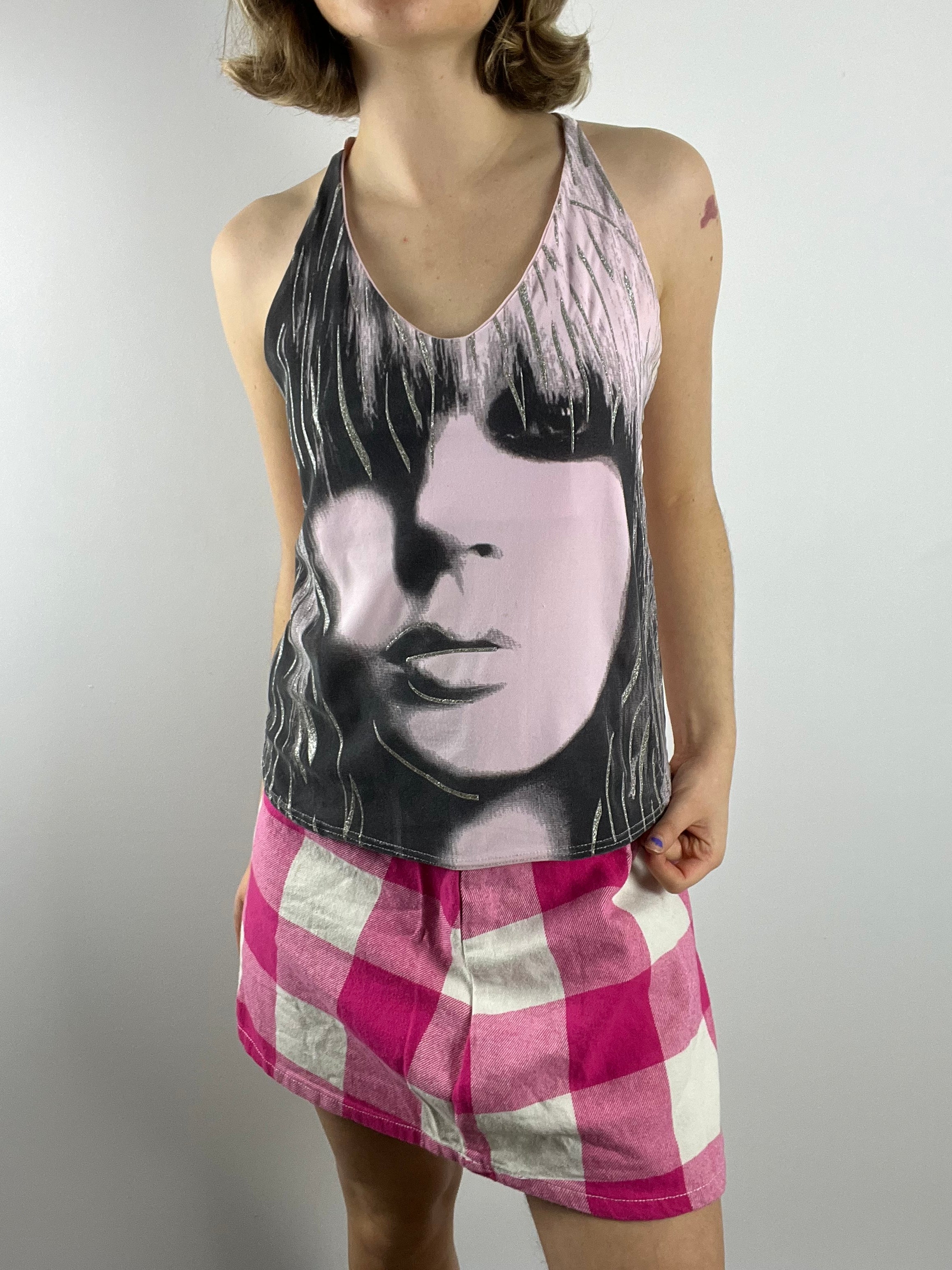 Vintage Face Pink Top