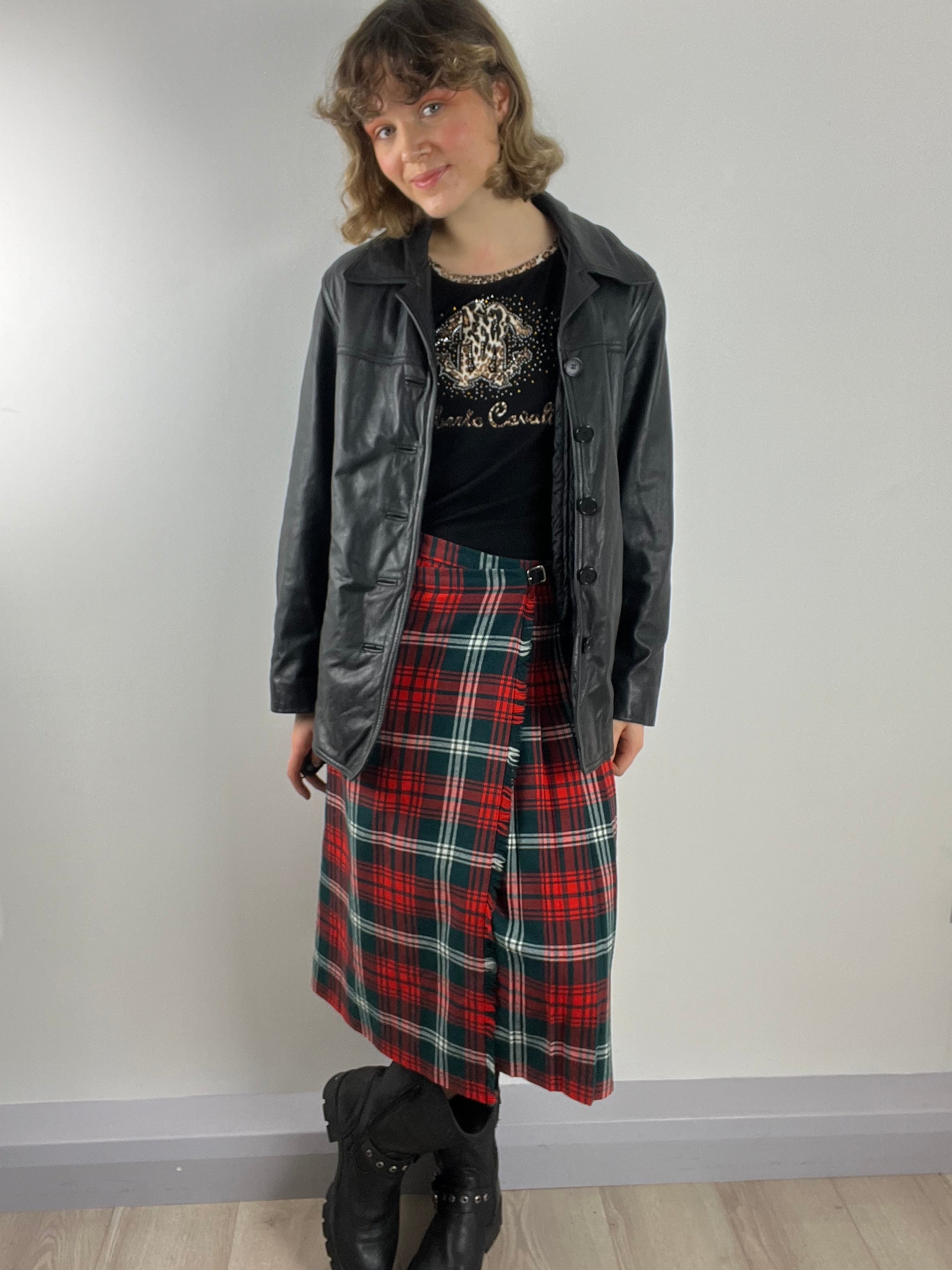 Vintage Long Tartan Skirt