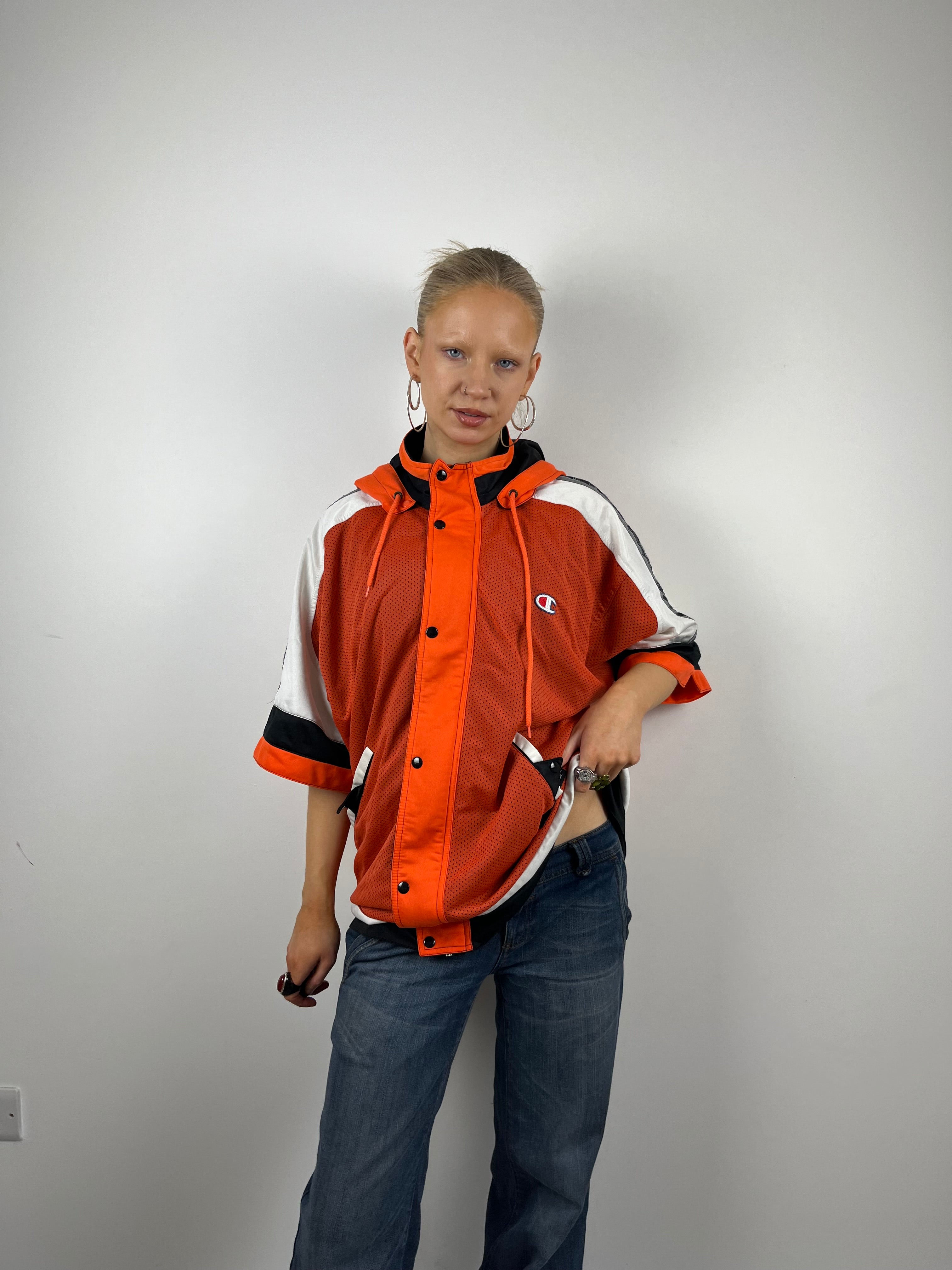 Vintage Orange Short Sleeve Sports Jacket (L)