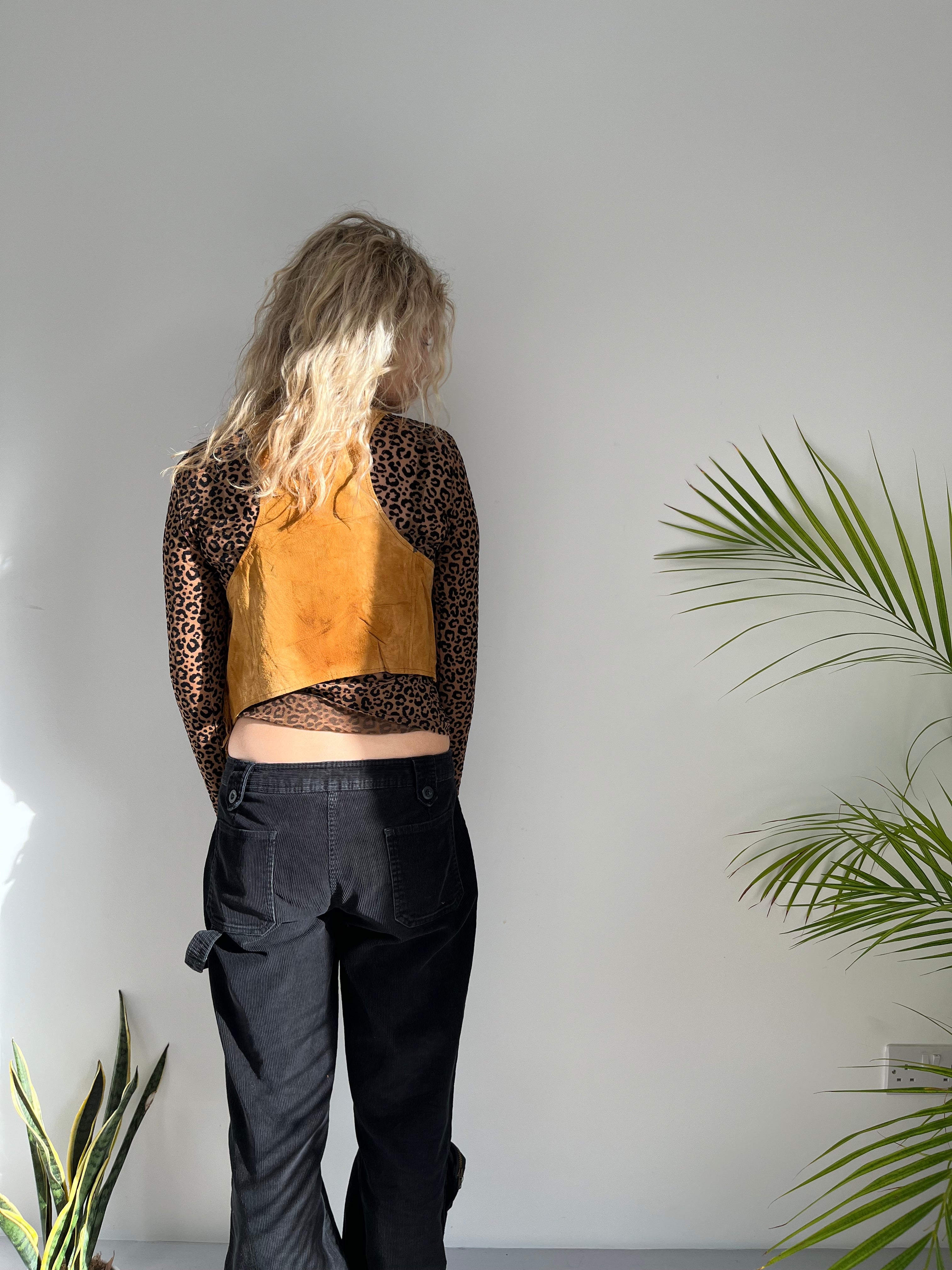 Vintage Suede Fringe Waistcoat (M)