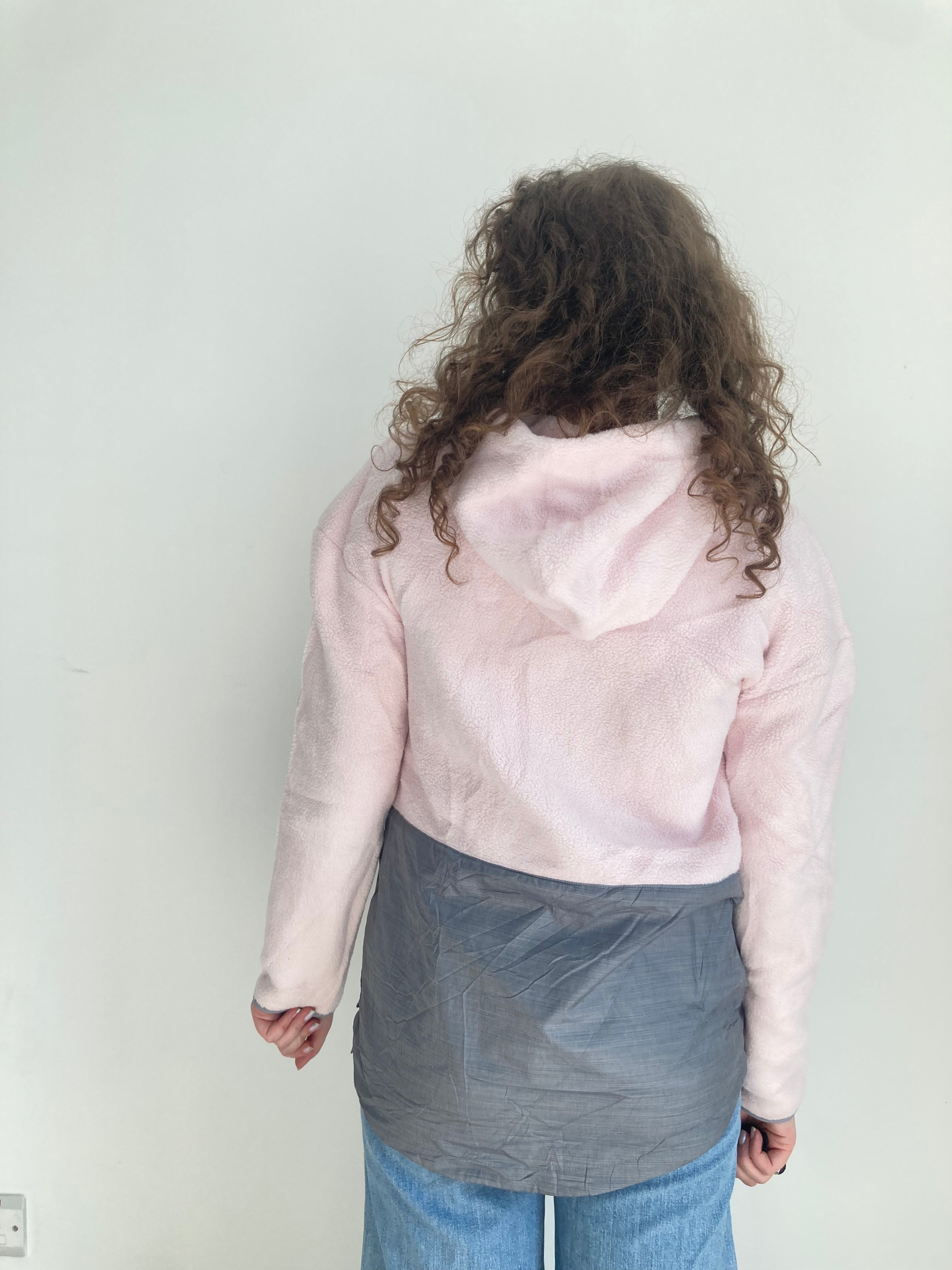 Baby Pink Hooded North Face Fleece (M)