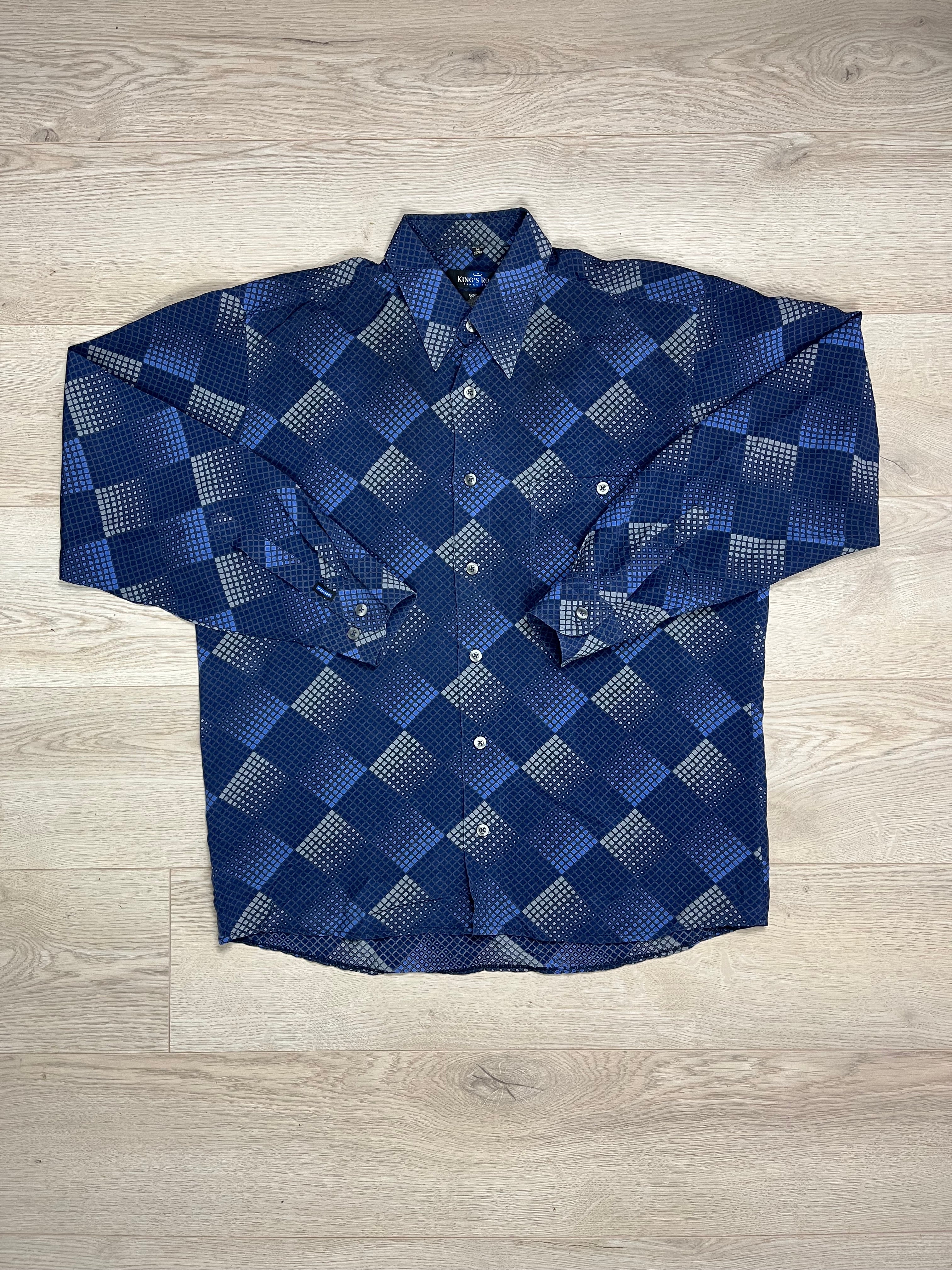 Blue patterned vintage long sleeve