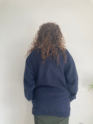 vintage navy usa halfzip fleece