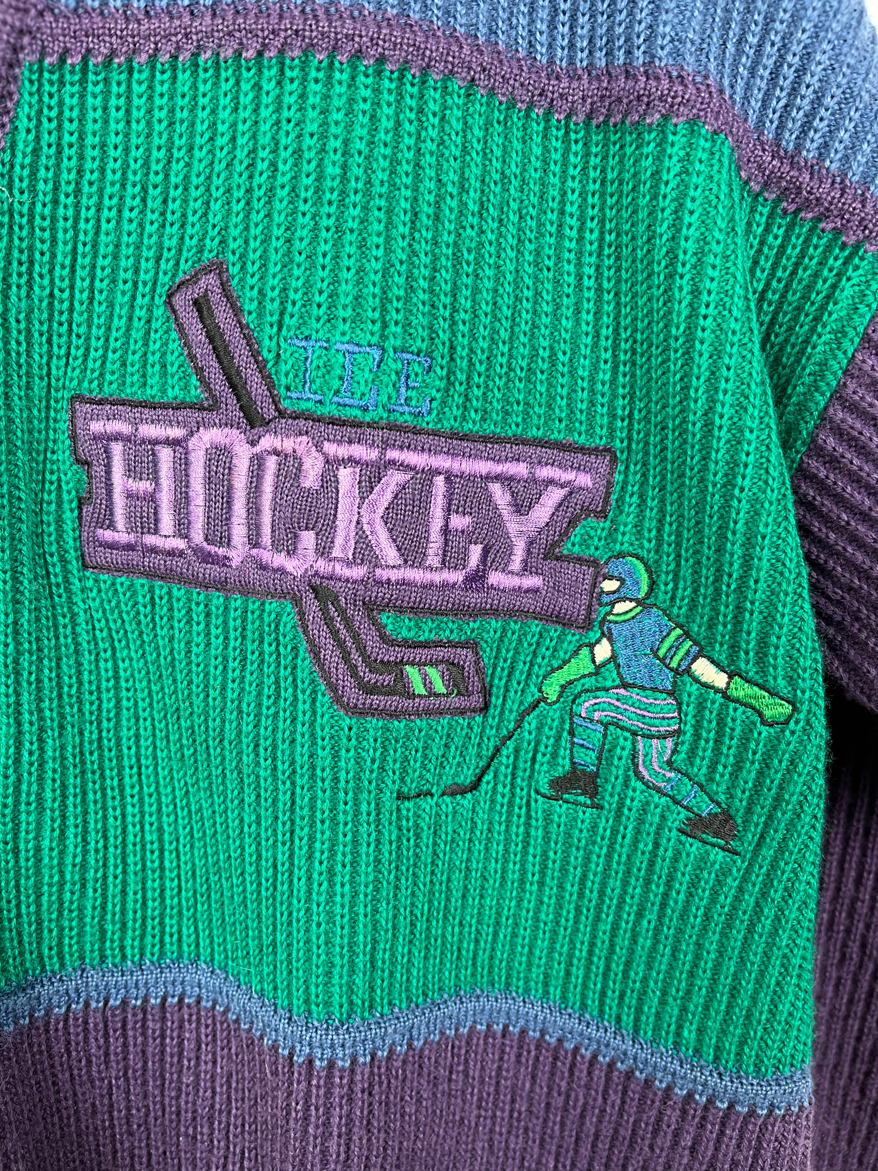 Vintage Hockey Cardigan Knit (XL)