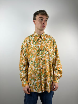 Vintage rose print longsleeve shirt