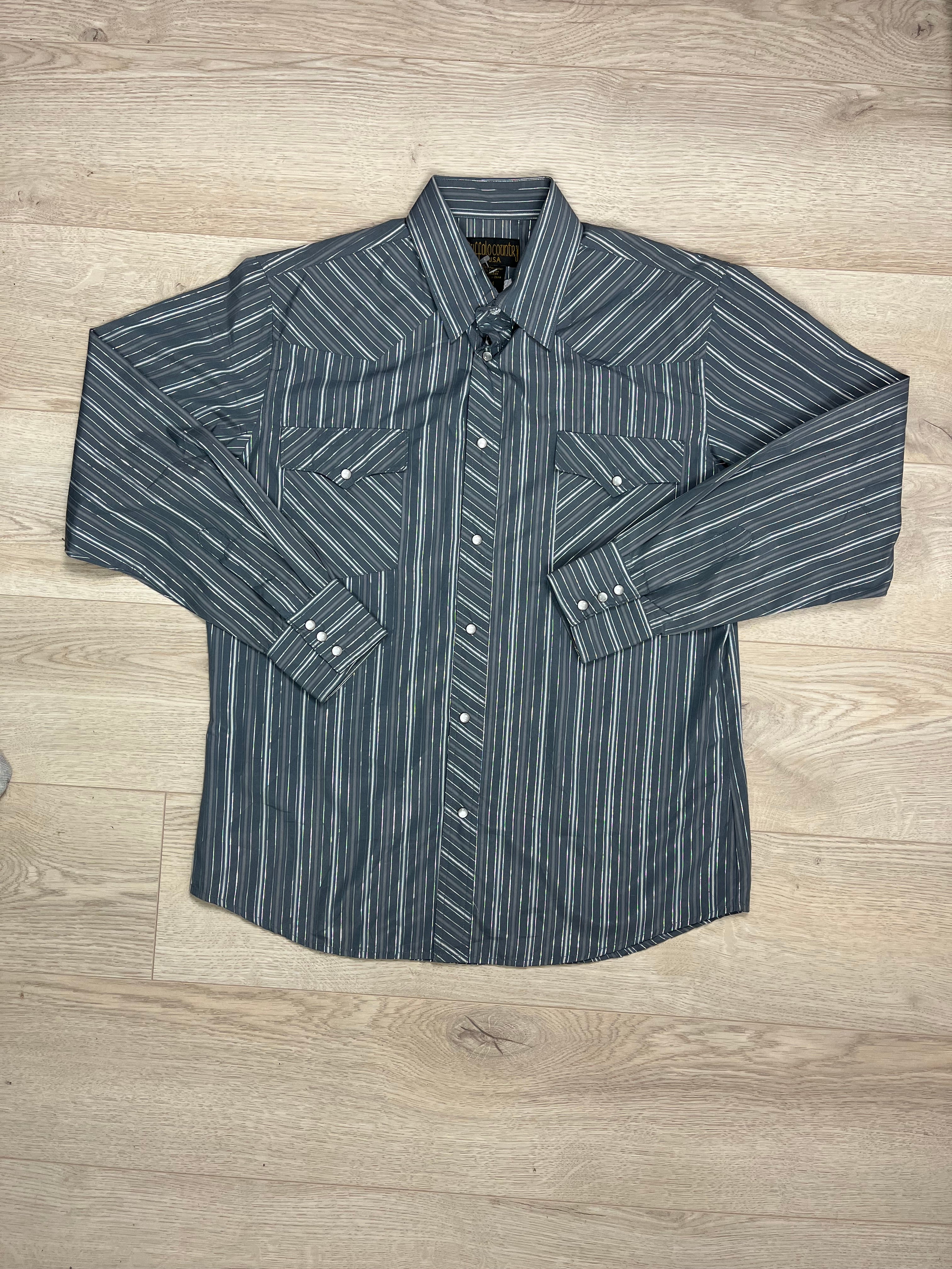 Vintage Striped Long-Sleeve Shirt