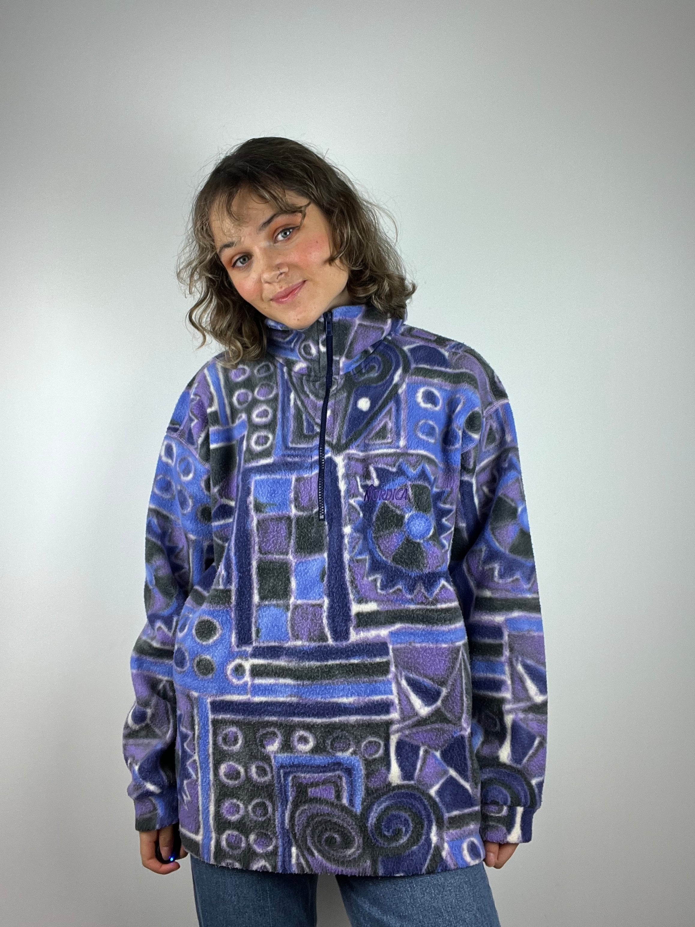 Vintage patterned fleece