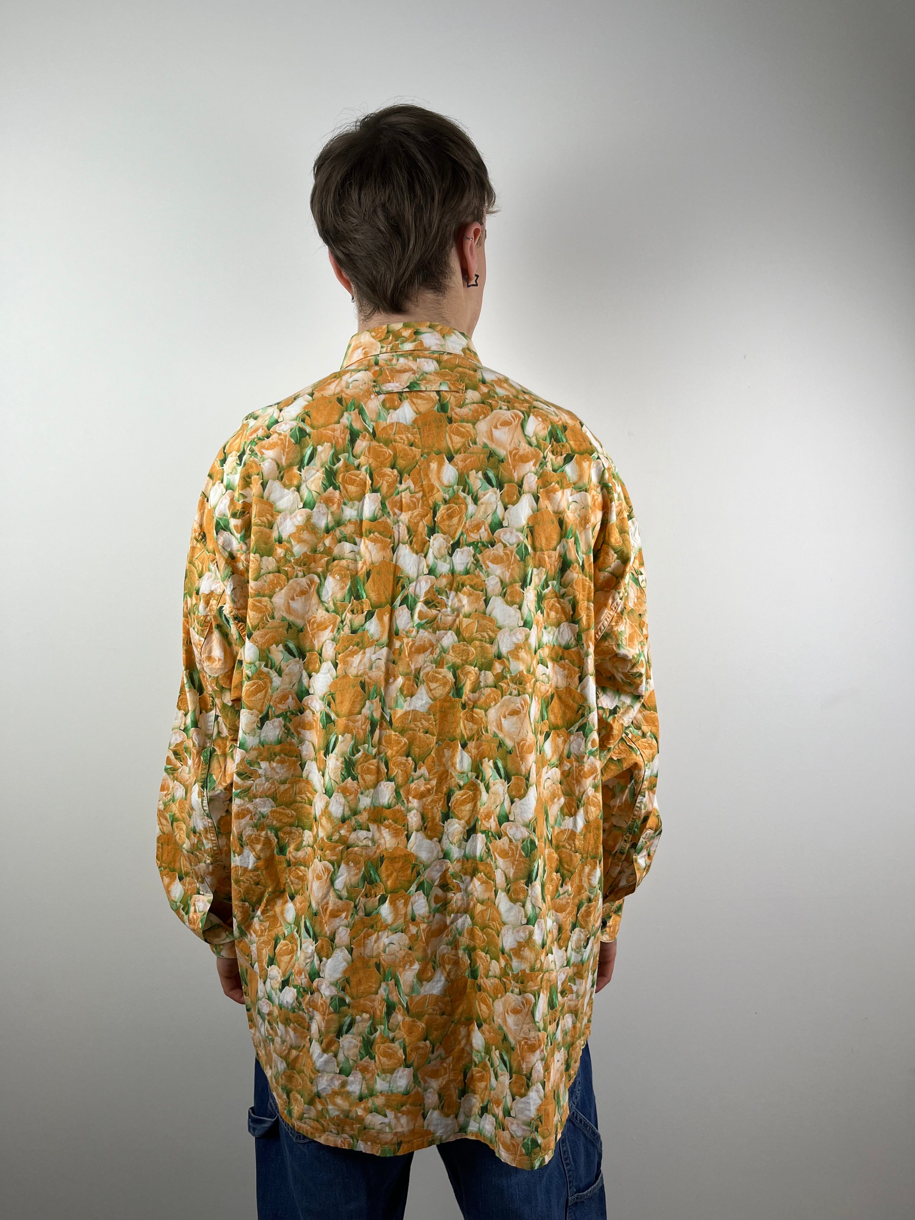 Vintage rose print longsleeve shirt