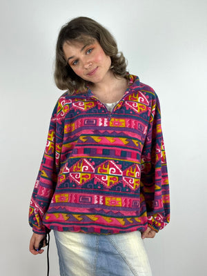Vintage patterned fleece