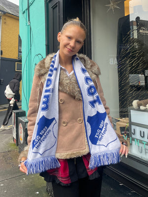 Vintage blue football scarf
