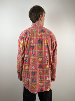 Vintage patch heart design longsleeve shirt