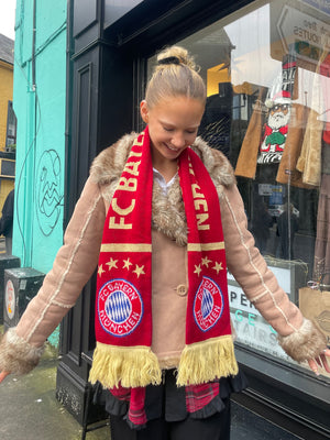 Vintage Bayern Munich Red Football scarf