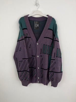 Vintage purple button up knit