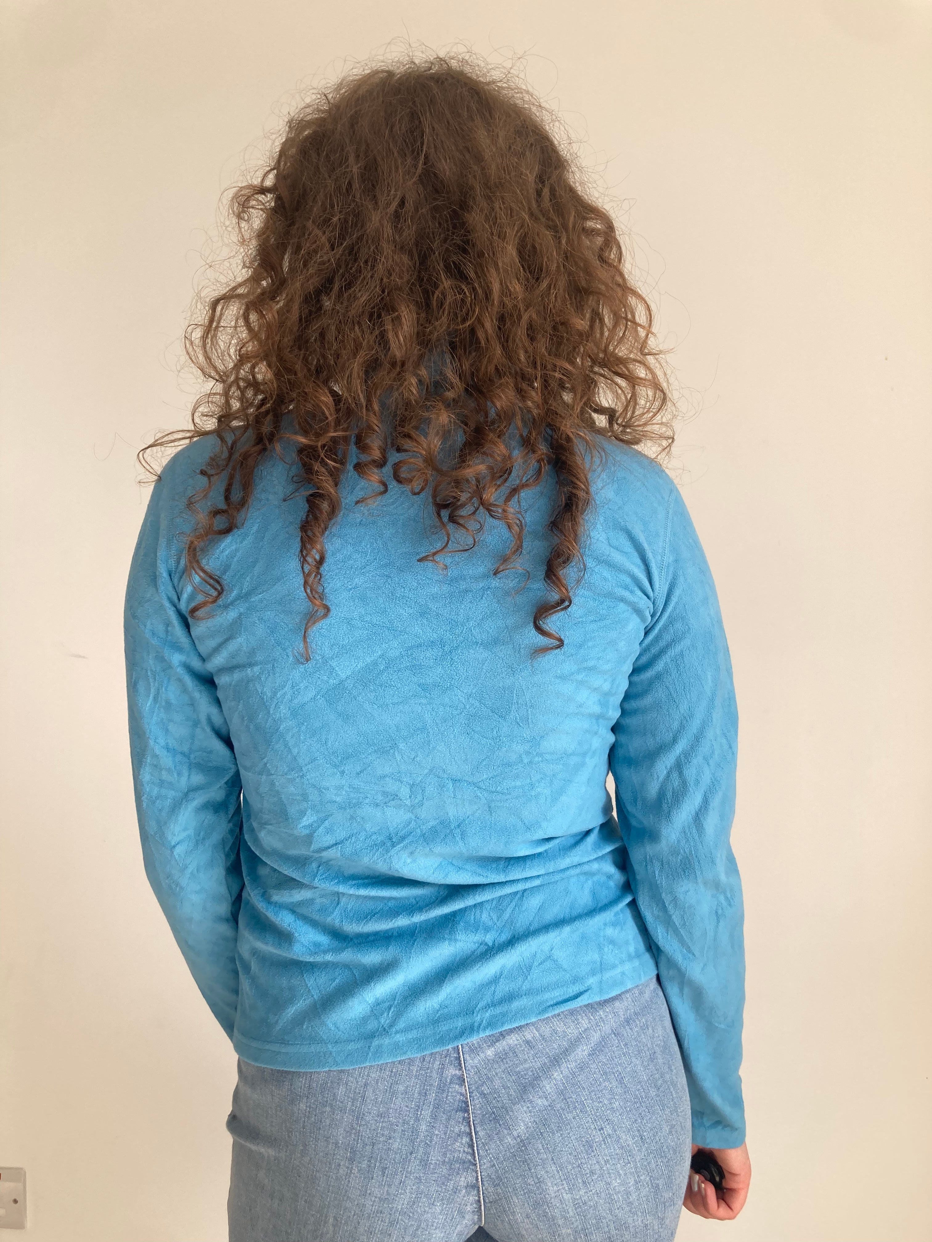 blue vintage the north face halfzip fleece