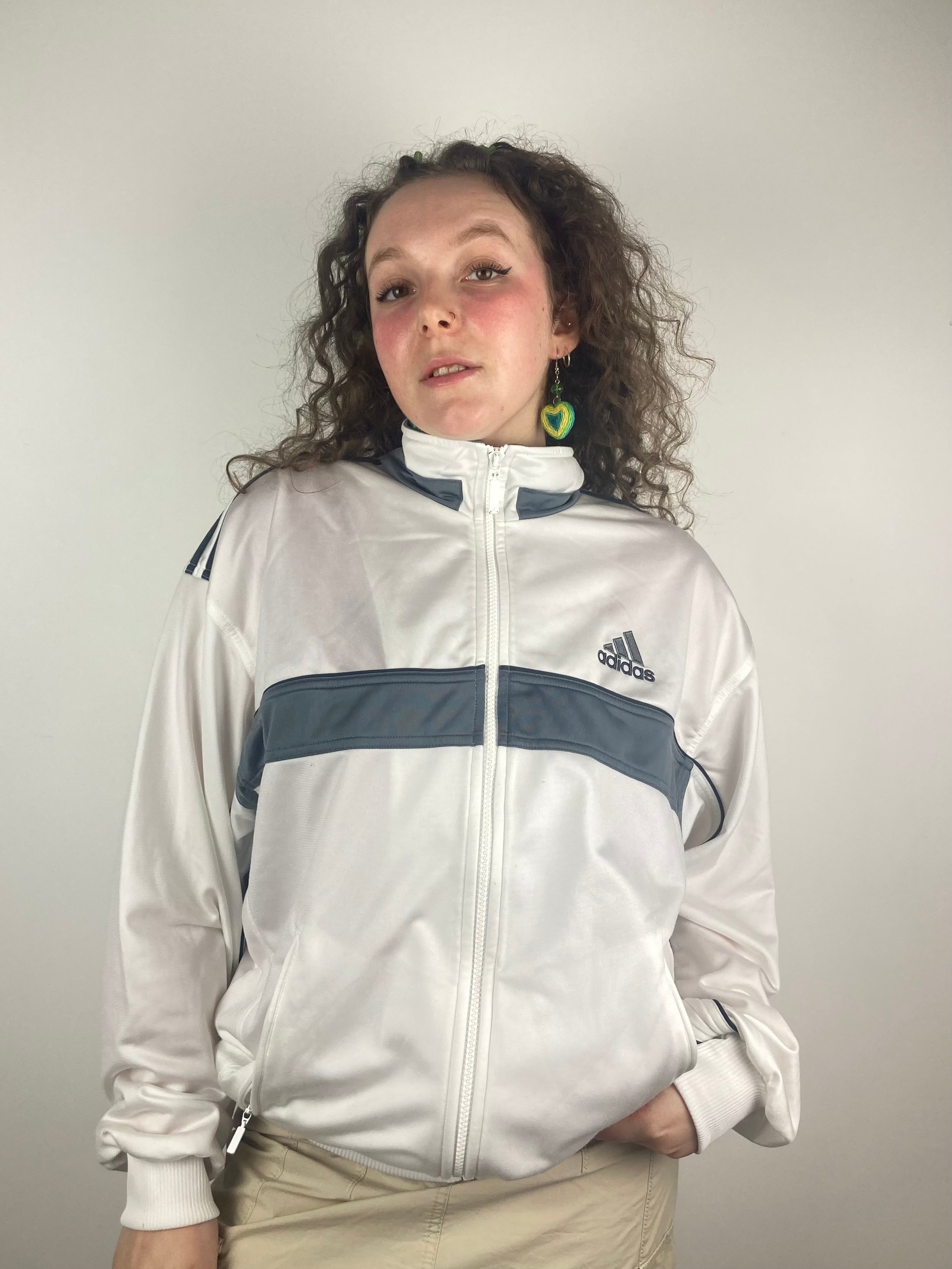 Vintage White Adidas Sports Jacket – Public Romance