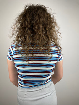 Vintage velvet polo neck tshirt