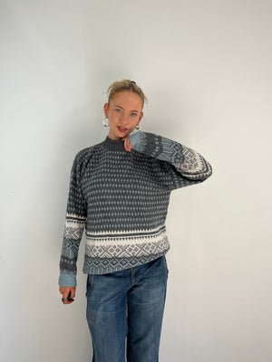 Vintage blue 80s knit