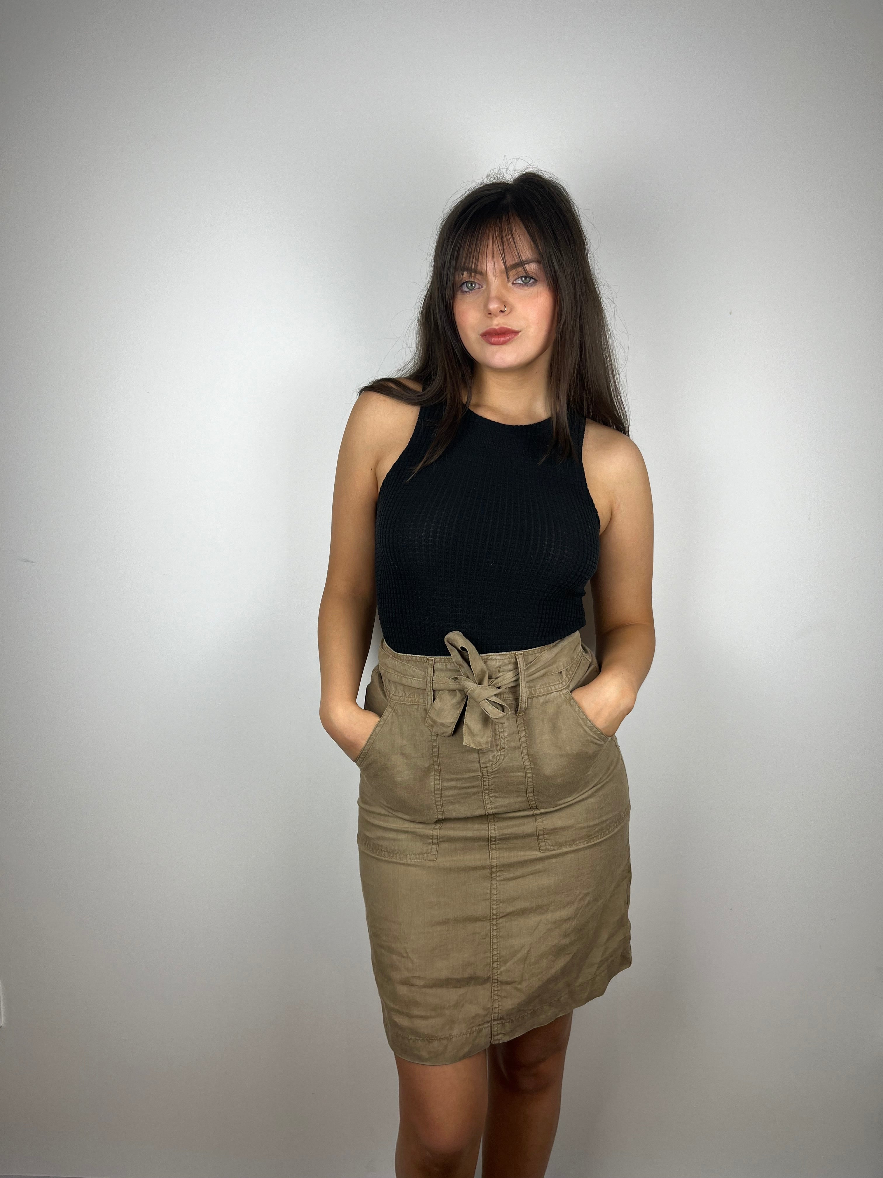 Vintage Y2K brown cargo skirt