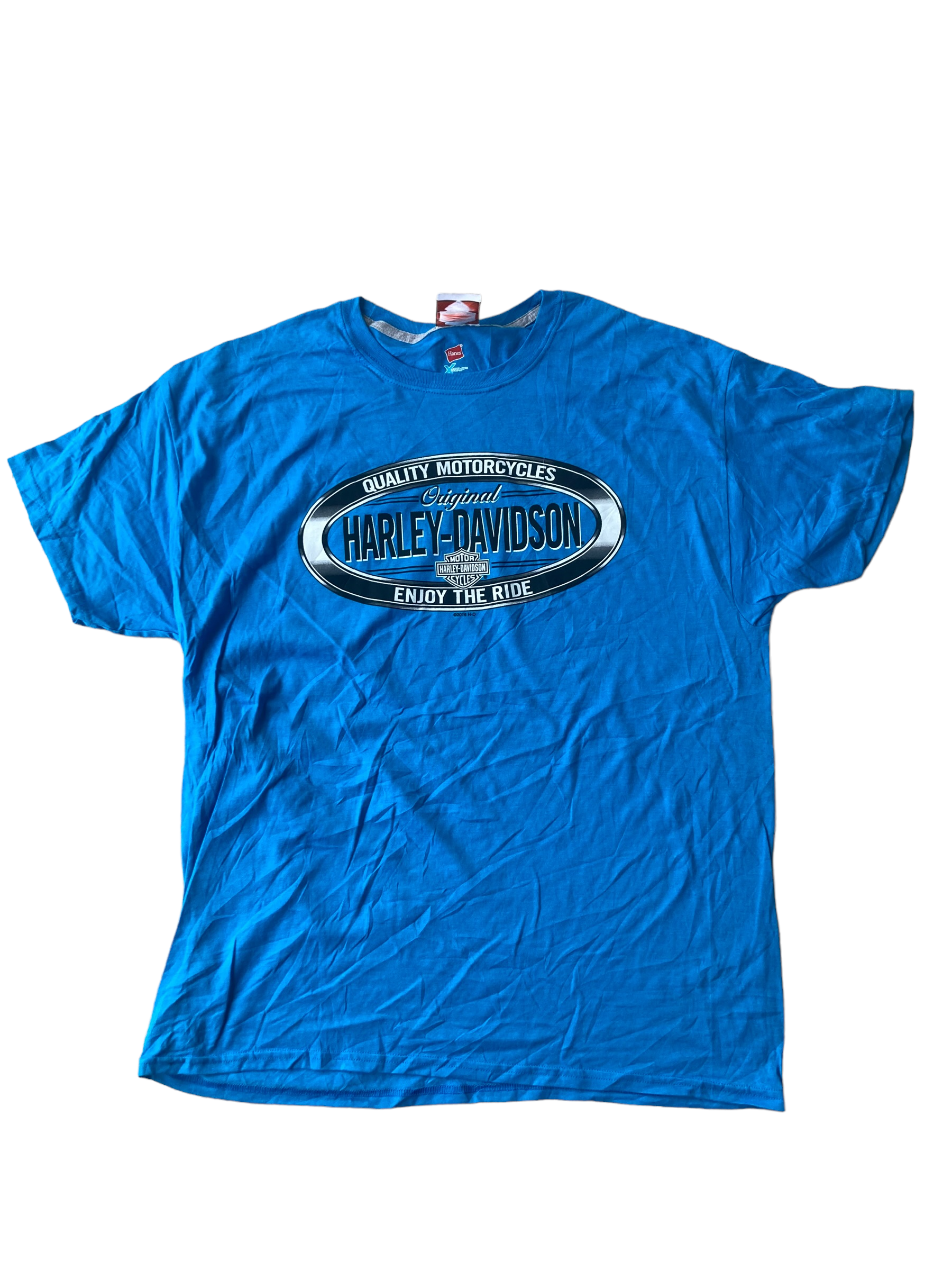 vintage blue harley davidson motorcycles tshirt