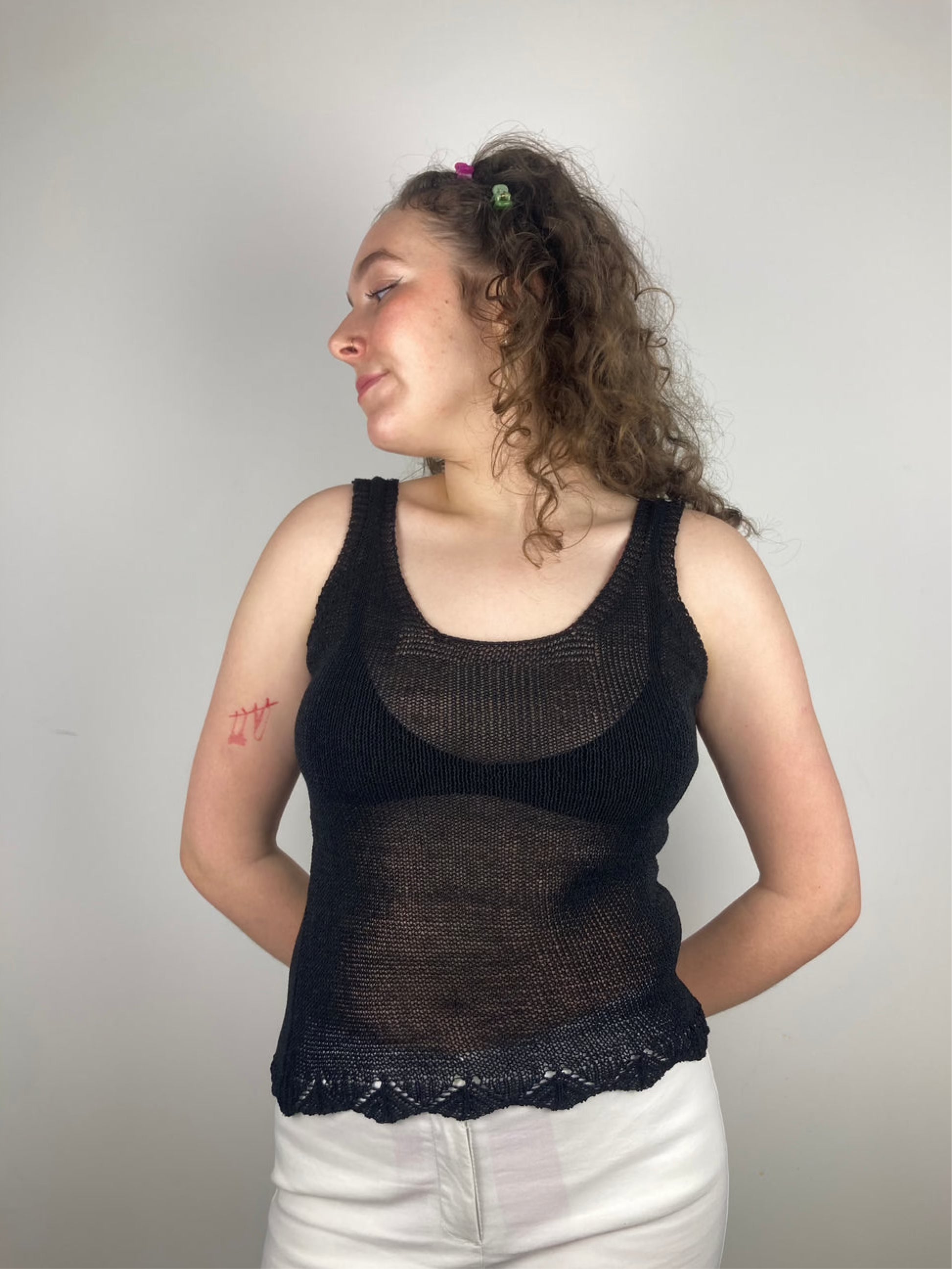 Vintage Knit Vest Top (M)