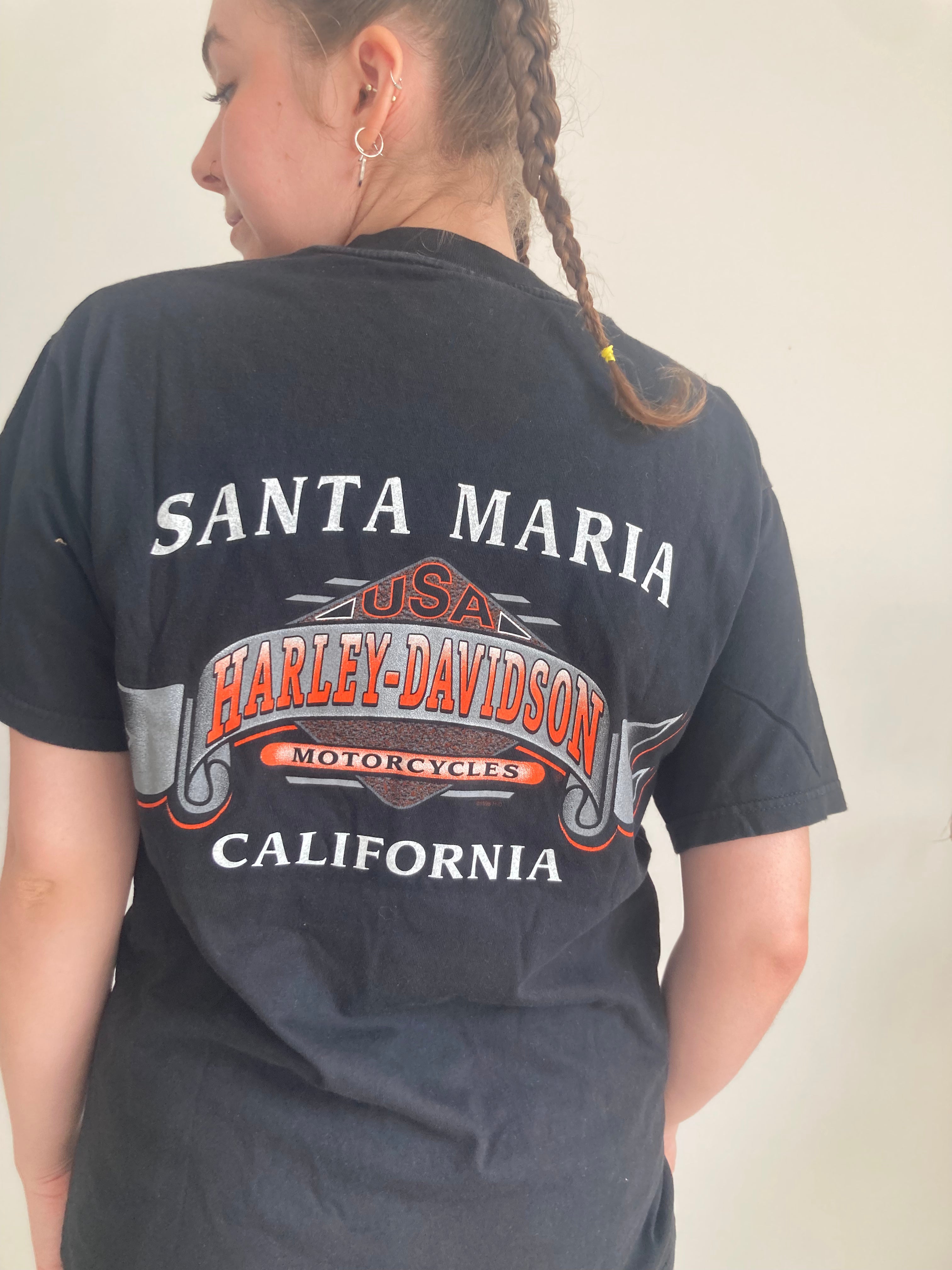 vintage black harley davidson tshirt