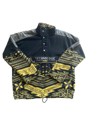 vintage yellow and black colmar fleece