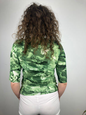 green vintage mesh y2k longsleeve top