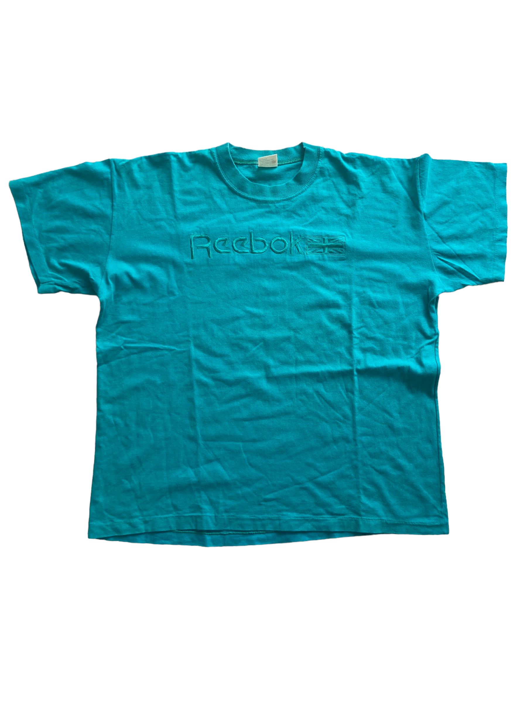 vintage teal reebok tshirt