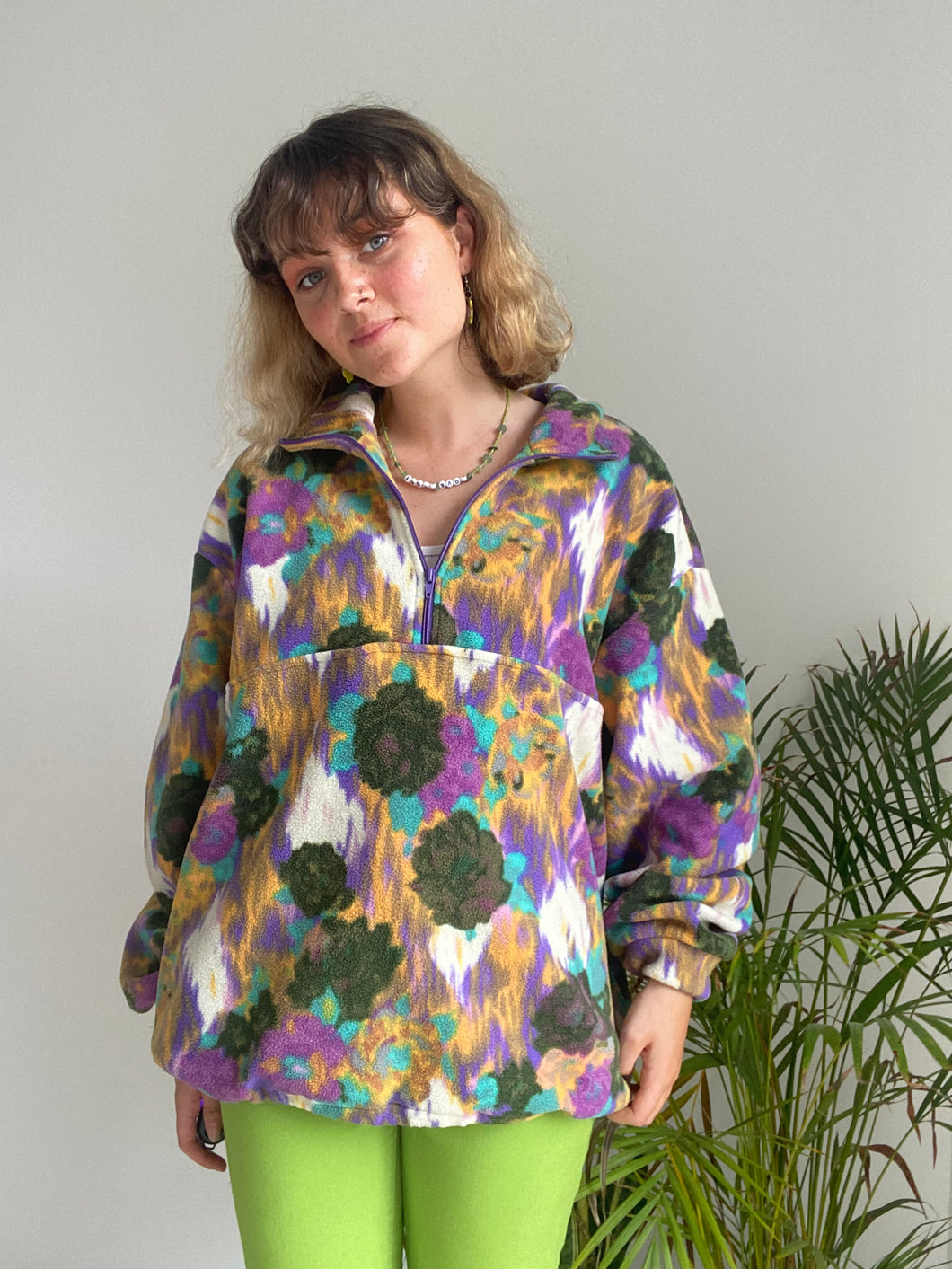 vintage patterned fleece