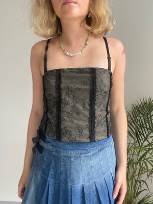 black floral crop top