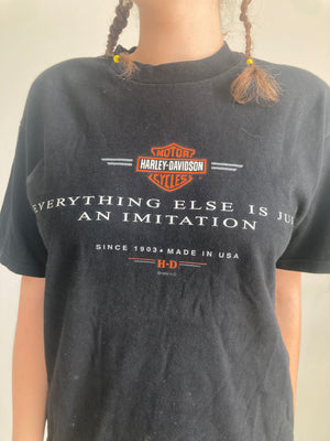 vintage black harley davidson tshirt