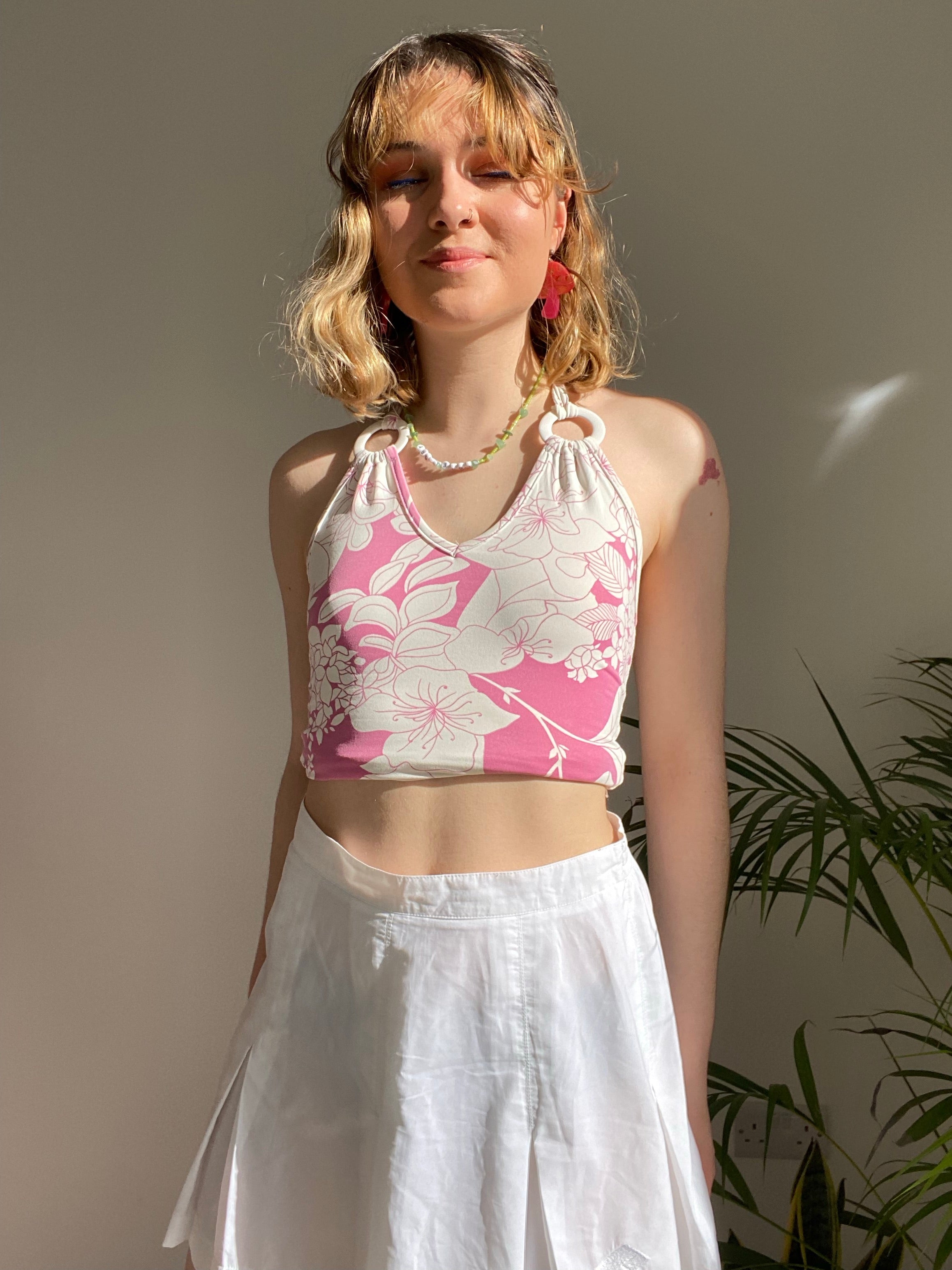 Pink Halter Neck Top