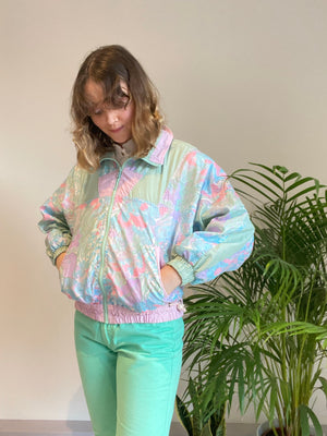 pastel lilac and green sports jacket