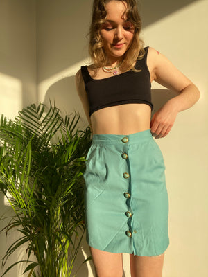 vintage blue skirt