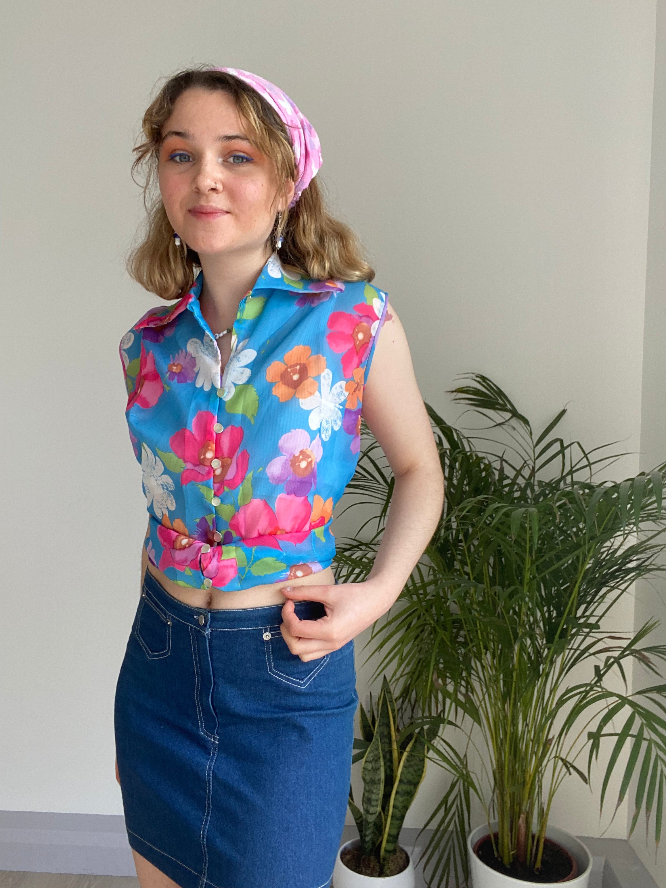 Vintage Floral Blouse