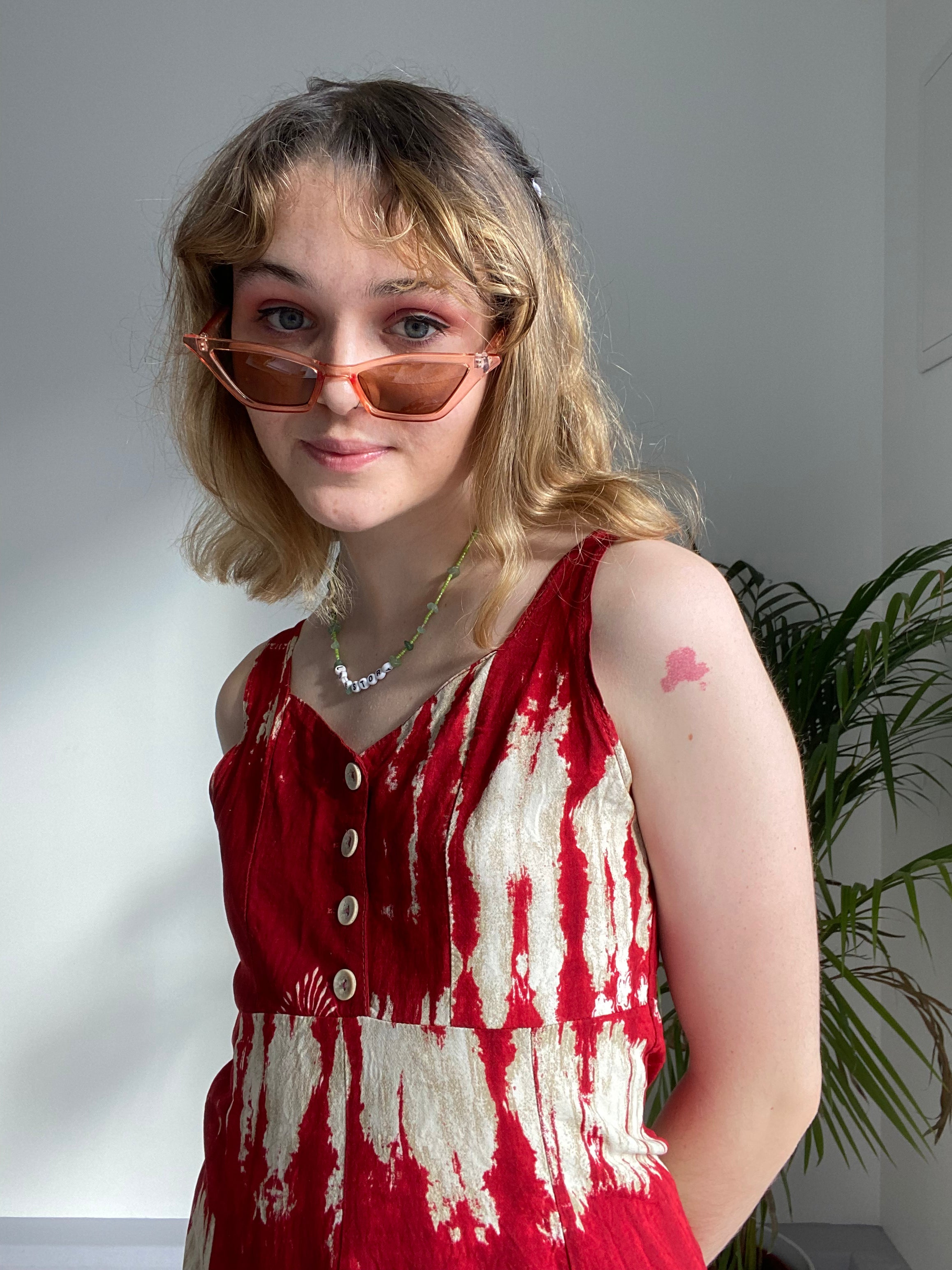 Peach Cat Eye Sunglasses