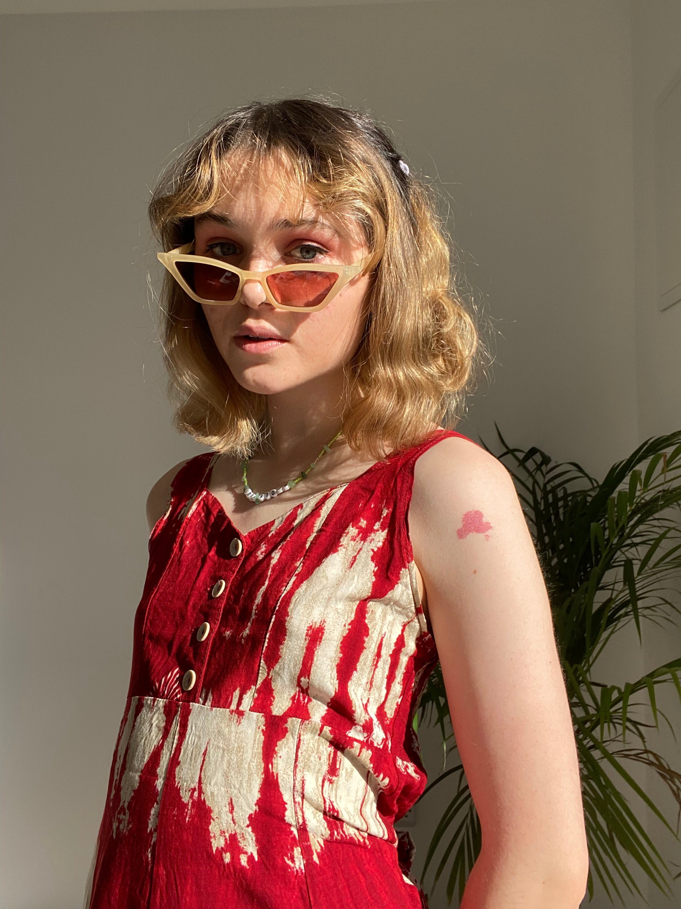 Cream Cat Eye Sunglasses