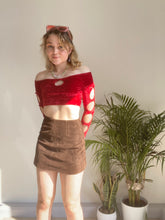 Vintage Brown Suede Skirt (XS)