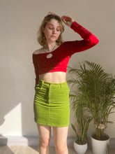 Vintage Lime Green Corduroy Skirt